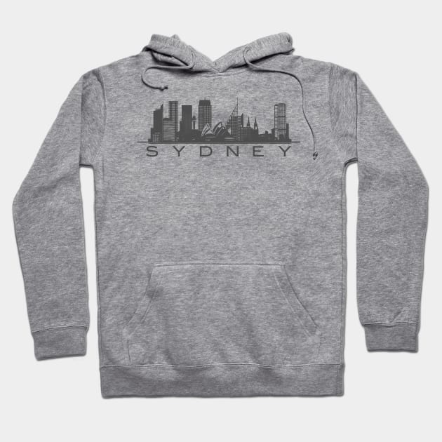 Sydney City Skyline Australia Hoodie by Sanu Designs